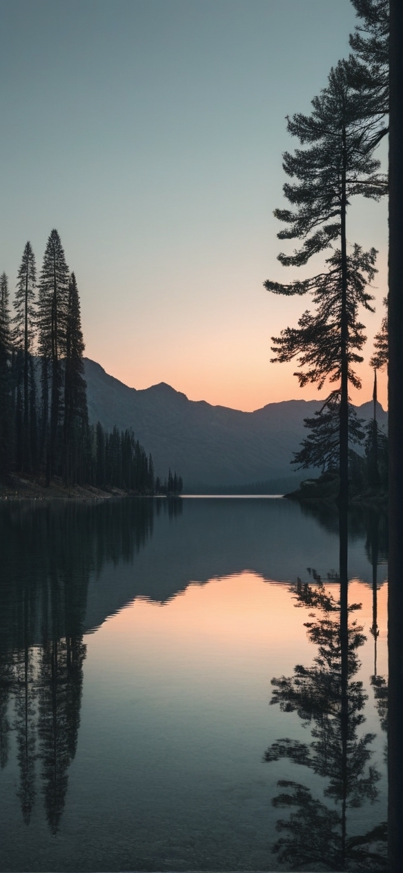 Sunset Over the Lake