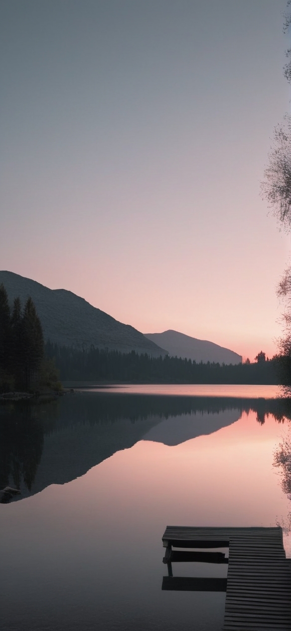 Sunset Over the Lake