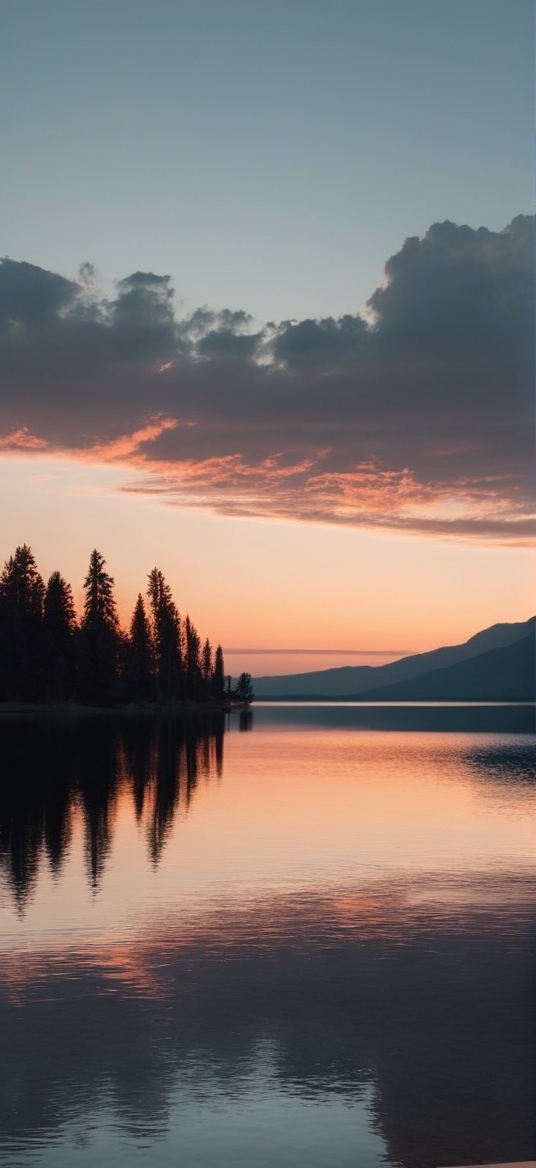 Sunset Over the Lake