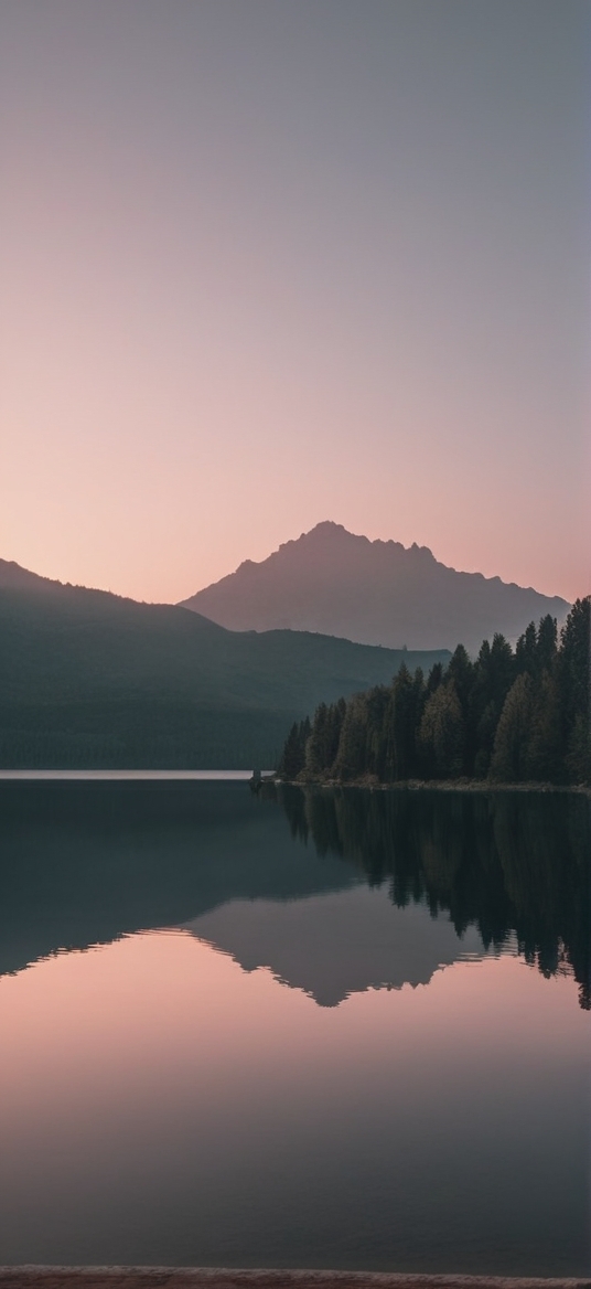 Sunset Over the Lake