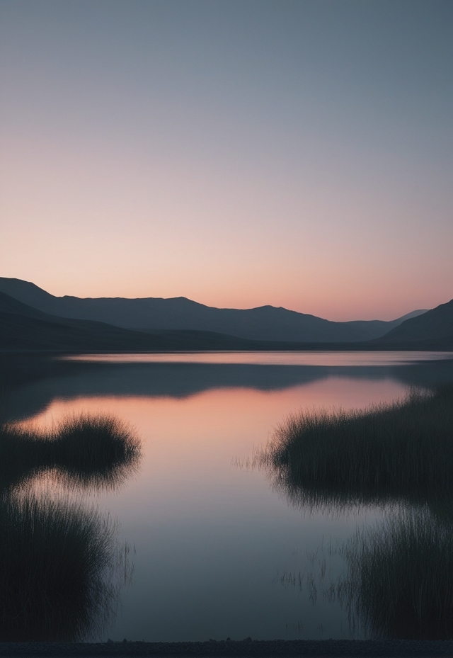 Sunset Over the Lake