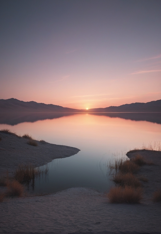 Sunset Over the Lake