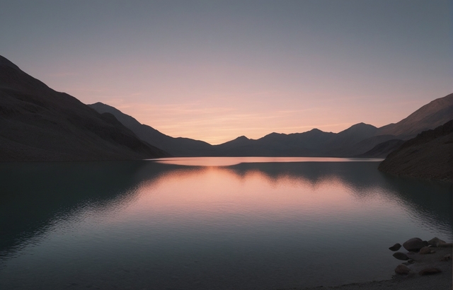 Sunset Over the Lake