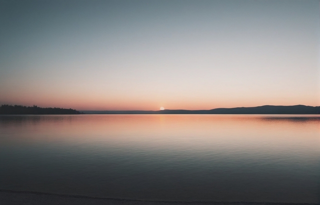 Sunset Over the Lake