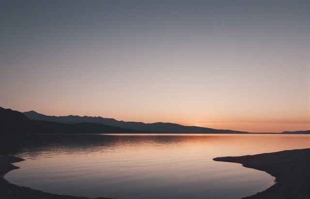 Sunset Over the Lake